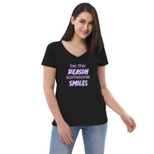 Load image into Gallery viewer, Women’s recycled v-neck t-shirt