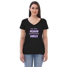 Load image into Gallery viewer, Women’s recycled v-neck t-shirt