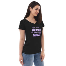 Load image into Gallery viewer, Women’s recycled v-neck t-shirt